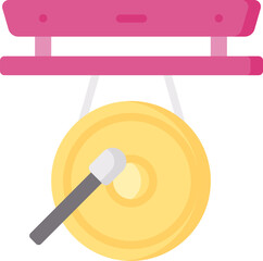 gong (2) illustration on a white background     
