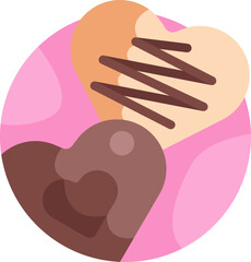 heart cake illustration on a white background     