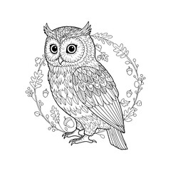 vector illustration of a owl