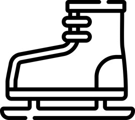 ice skating shoes illustration on a white background    