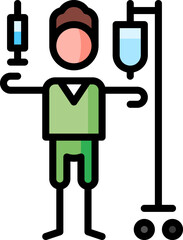 iv bag illustration on a white background     