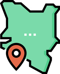 kenya illustration on a white background     