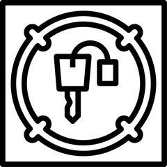 key illustration on a white background     