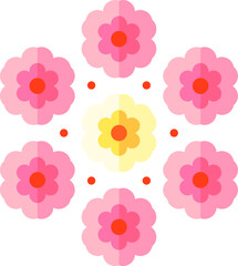 lantana illustration on a white background     