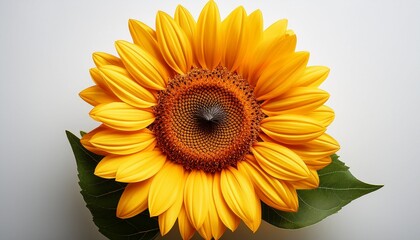 Obraz premium yellow sunflower cut out sunflower flower on transparent background