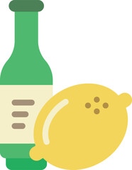 limoncello illustration on a white background     