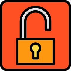 lock illustration on a white background     