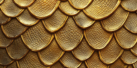 Golden Scale Texture: Abstract Background Image for Design