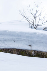 大雪が降った氷ノ山の風景 鳥取県 若桜町