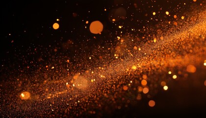 orange particles moving across screen