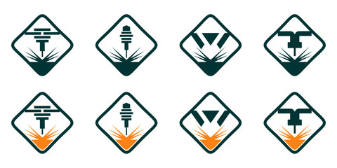 laser cutting logo designs, editable laser cutting icons, cnc logo designs, symbols, graphics
