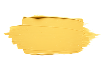 Butter Yellow paint brush stroke isolated