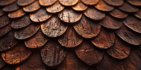 Dark Brown Wooden Shingles Texture