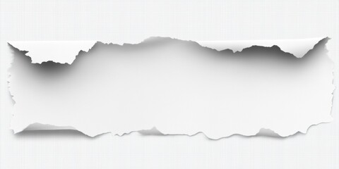 Torn paper revealing a blank space ideal for creative projects or announcements in a minimalistic style