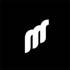 Obraz premium Simple abstract MR letter logo design.