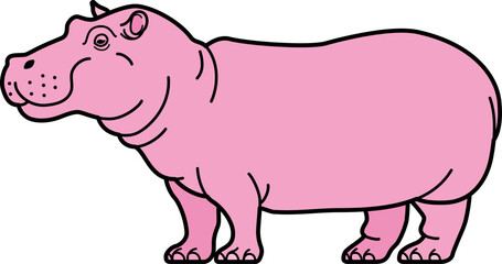 ピンクのカバ