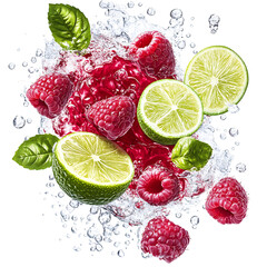 Modern Vibrant Chill Pop Blend of Raspberry Isolated on Transparent Background