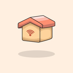 Vector illustration of a smart home with connected devices representing modern home automation and IoT technology Scalable vector format perfect for apps websites presentations and infographics