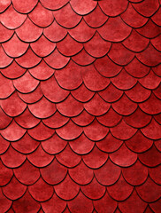 A stunning close-up of a layered red scale pattern, showcasing rich texture and depth, perfect for design inspiration or as a striking background for various creative projects.