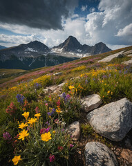 Fototapeta premium Windswept Ridge in Bloom