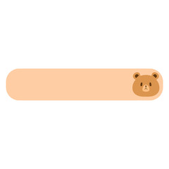 Fototapeta premium child name tag with head