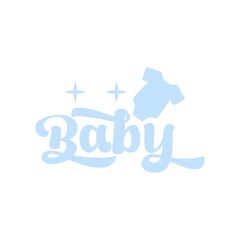 Baby typography design on plain white transparent isolated background for card, shirt, hoodie, sweatshirt, apparel, tag, mug, icon, poster or badge