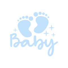 Baby typography design on plain white transparent isolated background for card, shirt, hoodie, sweatshirt, apparel, tag, mug, icon, poster or badge