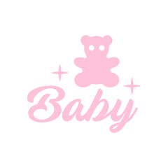 Baby typography design on plain white transparent isolated background for card, shirt, hoodie, sweatshirt, apparel, tag, mug, icon, poster or badge