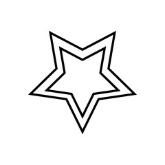 Star clip art design on plain white transparent isolated background for card, shirt, hoodie, sweatshirt, apparel, card, tag, mug, icon, poster or badge