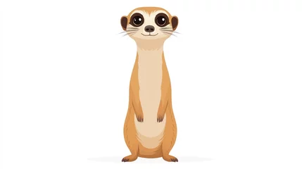 Cartoon meerkat standing upright