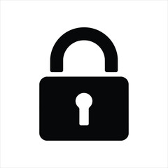 Padlock Icon – Vector Silhouette Security Lock Symbol