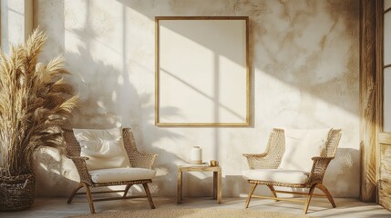 Warm, sunlit interior featuring comfortable seating.