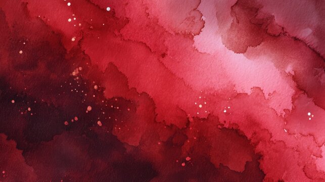 Intense deep red watercolor background