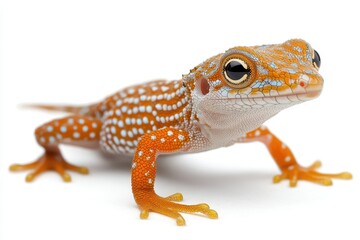 Fototapeta premium Vibrant lizard in detailed close up view
