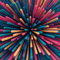 multicolored fractal burst from center