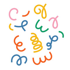 Design template set swirl retro color palette