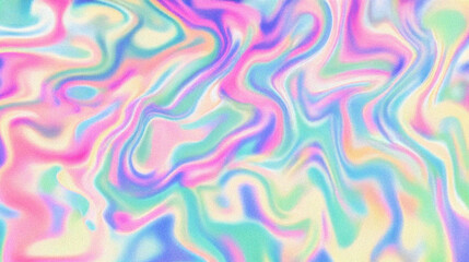 Obraz premium Abstract Pastel Holographic Swirl Background Texture