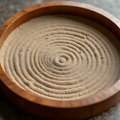 Naklejka premium Meditative sand art tranquil studio photography calm environment close-up view zen concept