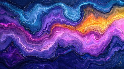 Fototapeta premium Abstract Colorful Swirls: A Vibrant Digital Painting