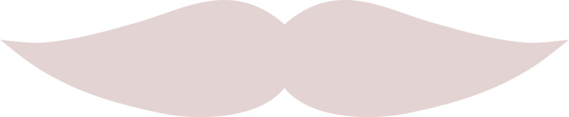 Obraz premium Pastel Pink Mustache Shape, Simple Design Element