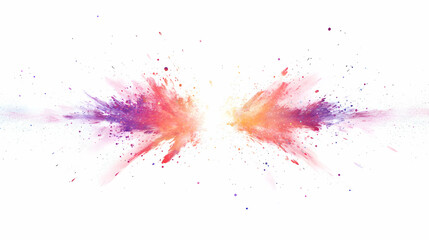 Dramatic colored powder explosion against pristine backdrop showcasing energy