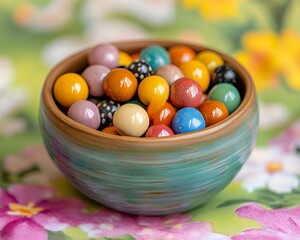 Craft Unique Jewelry Using A Mix Of Ceramic Beads Displayed In A Clay Bowl Organizer
