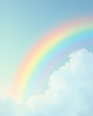 Clean Rainbow Arch Across Soft Sky
