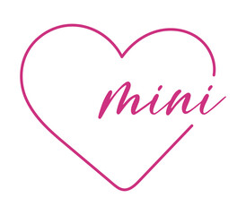 Hand-drawn heart with the word 