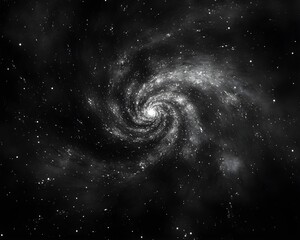 Fototapeta premium Immerse Yourself In Hypnotic Fractal Patterns With Spirals On Black Cosmic Backgrounds For Artistic Inspiration