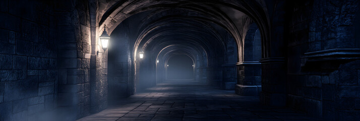 Mystical Night Tunnel: A Journey into the Enigmatic Depths of Darkness