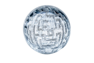 Intricate Crystal Ball Maze