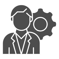 Management  Icon Glyph Element For Design