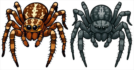 Tarantula vector two colors (eps)
