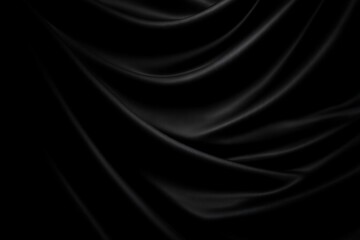Fototapeta premium Black Fabric Drape Texture